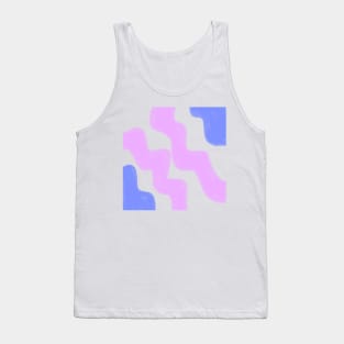 Pink blue watercolor abstract handpainted art Tank Top